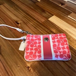 Coach pink wristlet